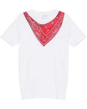 P.A.R.O.S.H. Bandana V-Neck T-Shirt - Pink