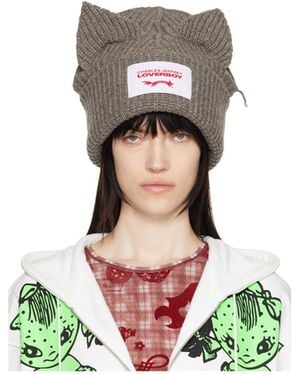 charlesjeffreyloverboy Supersized Chunky Ears Beanie - White