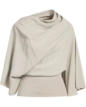 Rick Owens Solid-Color Short-Sleeve Top - Natural