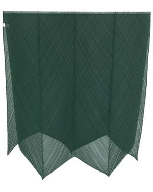 Pleats Please Issey Miyake Pleated Silk Scarf - Green