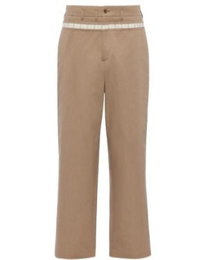 Maison Margiela Waxed Cotton Wide-Leg Trousers - Natural
