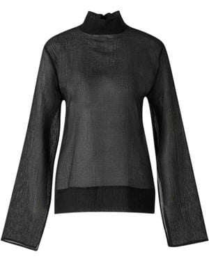 TOTEME High-Neck Embellished Top - Black