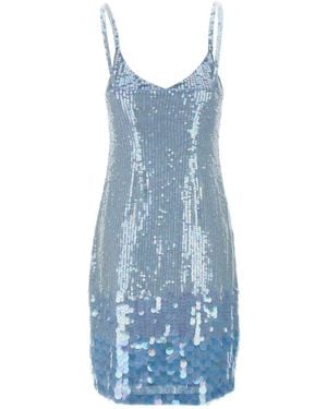 P.A.R.O.S.H. Sequin-Embellished Midi Dress - Blue