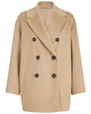 Brunello Cucinelli Long-Sleeved Coat - Natural
