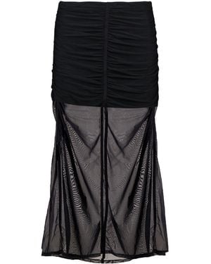 DIESEL O-Ira Gathered Midi Skirt - Black