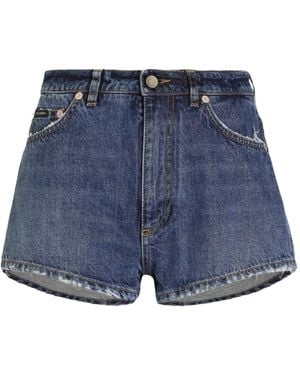 Dolce & Gabbana High-Rise Denim Shorts - Blue