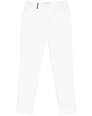 Peserico Straight-Leg Casual Pants - White