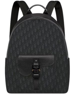 Dior Saddle Zip Backpack - Black
