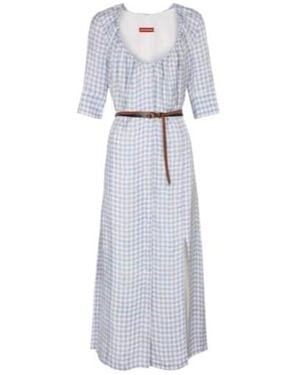 Altuzarra Giselda Gingham Midi Dress - White