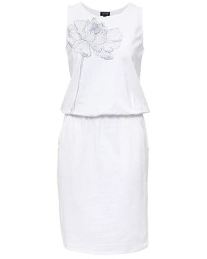 Armani Jeans Sleeveless Printed Dress - White