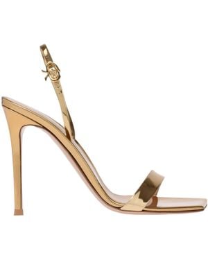 Gianvito Rossi Ribbon 105Mm Stiletto Sandal - Metallic