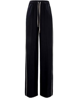 Dorothee Schumacher Casual Attraction Side-Stripe Track Trousers - Blue