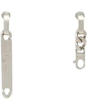 MM6 by Maison Margiela Metal Stud Earrings - White