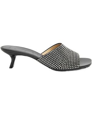 Loewe Petal Kitten Heel Slide - Grey