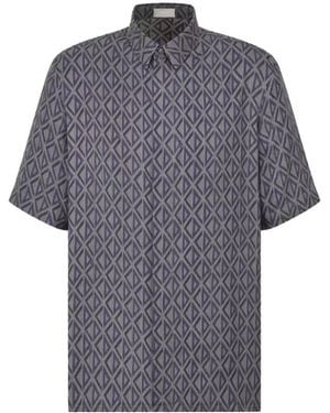 Dior Cd Diamond Short-Sleeved Shirt - Blue