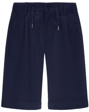 Herno Pleated Drawstring Shorts - Blue