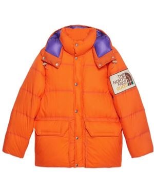 Gucci The North Face X Joint Series Down Jacket - Orange