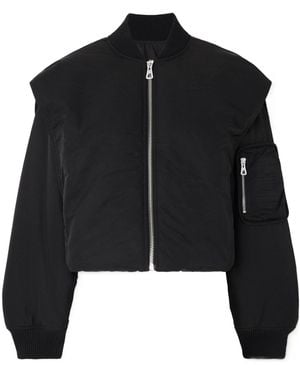 Jean Paul Gaultier Oversized Hooded Shell Bomber Jacket - Black