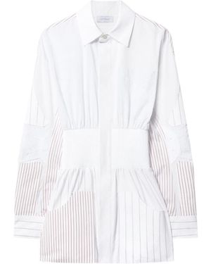 Off-White c/o Virgil Abloh Motorcycle Long-Sleeved Shirt Dress - White