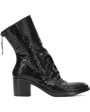 Strategia Round-Toe Ankle Boots - Black