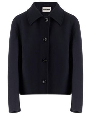 Jil Sander Buttoned Jacket - Blue