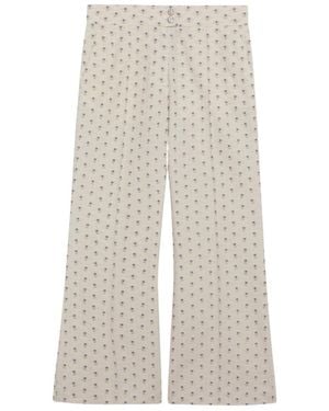 Valentino All-Over Patterned Flared Pants - White