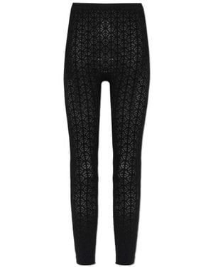 Alaïa Elastic Waist Leggings - Black