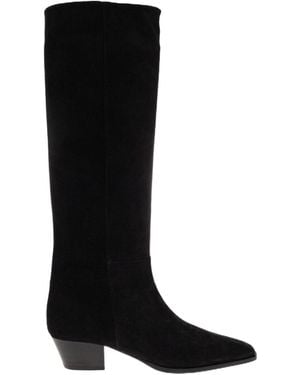 Aeyde Medea Mid-Heel Knee-High Boots - Black