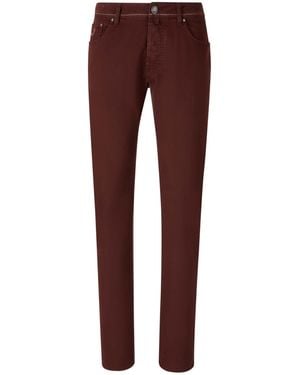 Jacob Cohen Logo-Embroidered Jeans - Brown