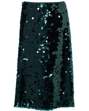 Vince Sequined Midi Skirt - Green
