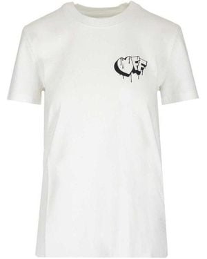 Off-White c/o Virgil Abloh Letter Printed T-Shirt - White