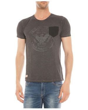 Armani Jeans Logo Details T-Shirt - Grey