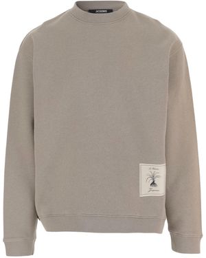 Jacquemus Logo Patch Sweatshirt - Grey