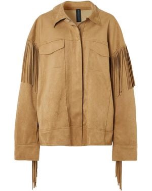 Norma Kamali Oversized Tassel Casual Jacket - Natural