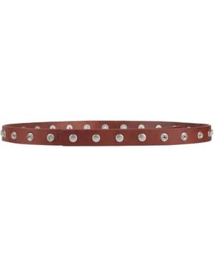 Rick Owens Leather Belt - White