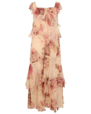 Celine Patterned Dress - Pink