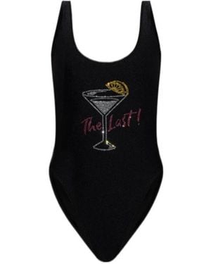 Oséree Oséree Crystal Cocktail One-Piece Swimsuit - Black