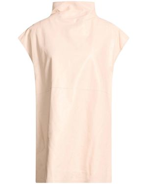 Marni Solid Sleeveless Leather Skirt - Pink