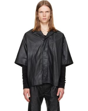 Julius Coated Kite Shirt - Black