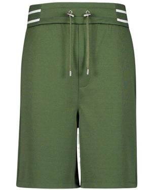 Balmain Logo-Print Drawstring Shorts - Green