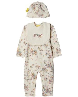 Off-White c/o Virgil Abloh Paper Clip Print Baby Set - White