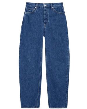 Anine Bing Fritz Logo-Patch Jeans - Blue