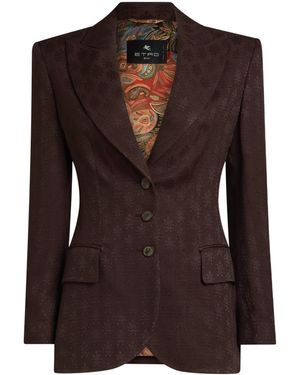 Etro Jacket With Flap Pockets - Brown