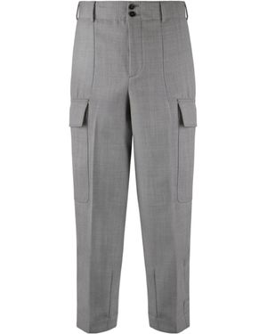 Pt Pantaloni Pt Torino The Sailmaker Wool Cargo Trousers - Grey