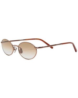 Brunello Cucinelli Oval-Frame Sunglasses - White