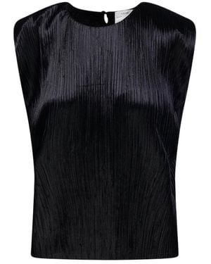 forte_forte Pleated Jersey Top - Black