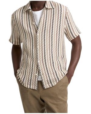 Vince Striped Short-Sleeve Shirt - Multicolour