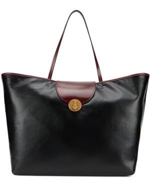 Versace Vivian Large Coated Canvas Tote - Black