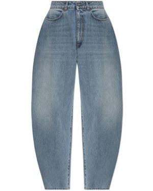 Rohe Button Detailed Straight Leg Jeans - Blue