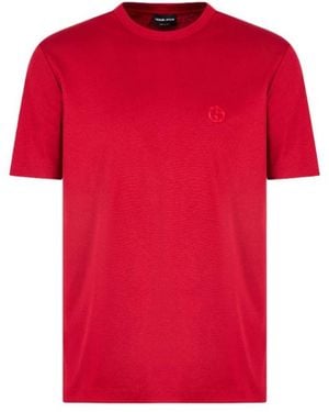 Giorgio Armani Logo Embroidered Crewneck T-Shirt